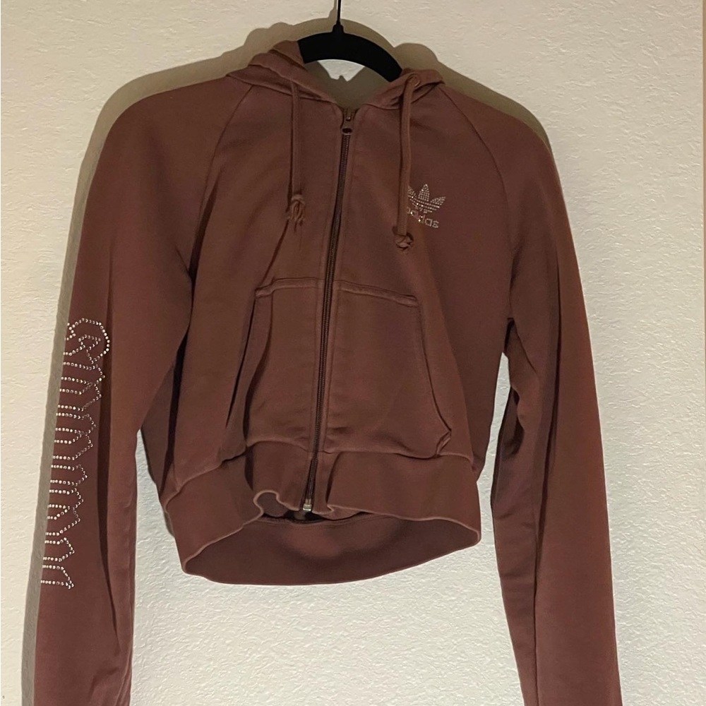 Cropped Brown Adidas Jacket